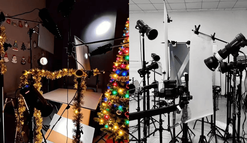 holasourcing photography service scene and equipment display