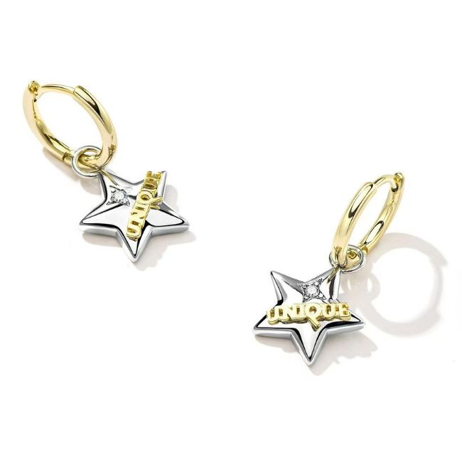 white background photography star shape earrings